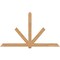 Ekena Millwork Kennewick Timber Gable Bracket, Western Red Cedar, 108"W x 63"H x 5 1/2"D x 5 1/2"F, 14/12 Pitch GBW108X63X0606KEN00SWR - alternate 1